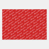 Frohe Weihnachten Eleganter Text Geschenkpapier Set (Vorderseite)