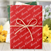 Frohe Weihnachten Eleganter Text Geschenkpapier Set