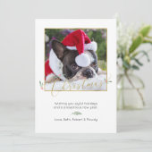 Frohe Weihnachten Eleganter Urlaub Fotokarte (Stehend Vorderseite)