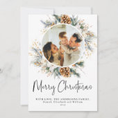 Frohe Weihnachten Elegantes botanisches Foto (Vorderseite)