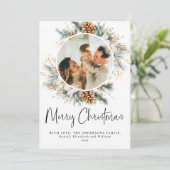 Frohe Weihnachten Elegantes botanisches Foto (Stehend Vorderseite)