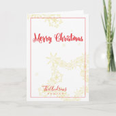 Frohe Weihnachten Elegantes Design mit Schneeflock (Vorderseite)