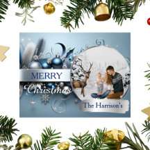 Frohe Weihnachten Elegantes Familienfoto Urlaub