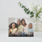 Frohe Weihnachten Elegantes Foto mit Text Overlay (Stehend Vorderseite)