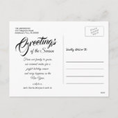 Frohe Weihnachten Elegantes Foto mit Text Overlay (Rückseite)