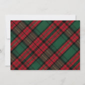 Frohe Weihnachten Elegantes Grün Kariertes Foto (Rückseite)
