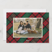 Frohe Weihnachten Elegantes Kariertes Foto (Rückseite)