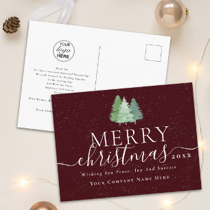 Frohe Weihnachten Elegantes Schriftzug Business-Lo