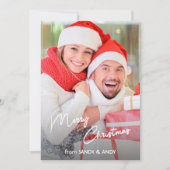 Frohe Weihnachten Elegantes Script 2 Side Design F (Vorderseite)