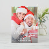 Frohe Weihnachten Elegantes Script 2 Side Design F (Stehend Vorderseite)