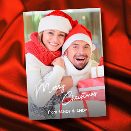 Frohe Weihnachten Elegantes Script 2 Side Design F