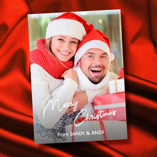 Frohe Weihnachten Elegantes Script 2 Side Design F