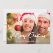 Frohe Weihnachten Elegantes Script 2 Side Design F (Vorderseite)