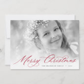 Frohe Weihnachten | Elegantes Script-Foto (Vorderseite)