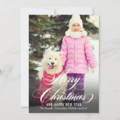Frohe Weihnachten Elegantes Script-Foto (Vorderseite)
