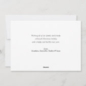 Frohe Weihnachten Elegantes Script Foto Weihnachte (Rückseite)