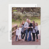 Frohe Weihnachten Elegantes Script Typografy Foto (Vorne/Hinten)