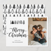 Frohe Weihnachten Elegantes Script Weihnachten Fot (Vorne/Hinten)
