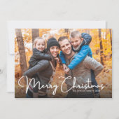 Frohe Weihnachten Elegantes Skript Foto (Vorderseite)