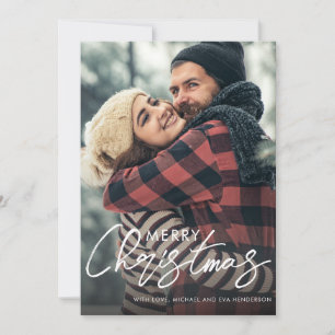 Frohe Weihnachten Elegantes Skript Foto-Overlay 