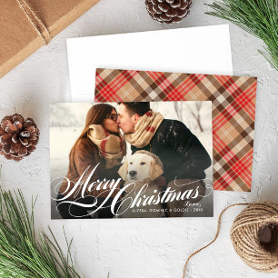 Frohe Weihnachten Elegantes Skript Winterfoto