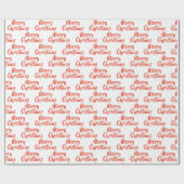 Frohe Weihnachten Elegantes Skriptmuster Geschenkpapier (Flach)