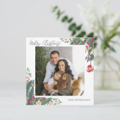 Frohe Weihnachten Elegantes Weihnachtsgrüßen Foto (Stehend Vorderseite)