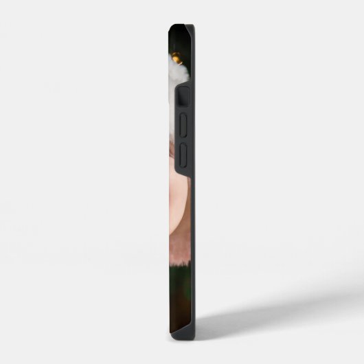 Frohe Weihnachten Elegantes Weißes Typografie-Foto iPhone Hülle (Linke Seite)