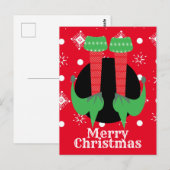 Frohe Weihnachten Elf Feet Heelse Schneeflocken Postkarte (Vorne/Hinten)