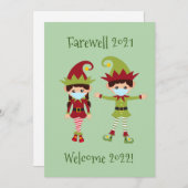 Frohe Weihnachten Elf Funny Face Maske Farewell 20 (Vorne/Hinten)