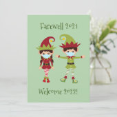 Frohe Weihnachten Elf Funny Face Maske Farewell 20 (Stehend Vorderseite)