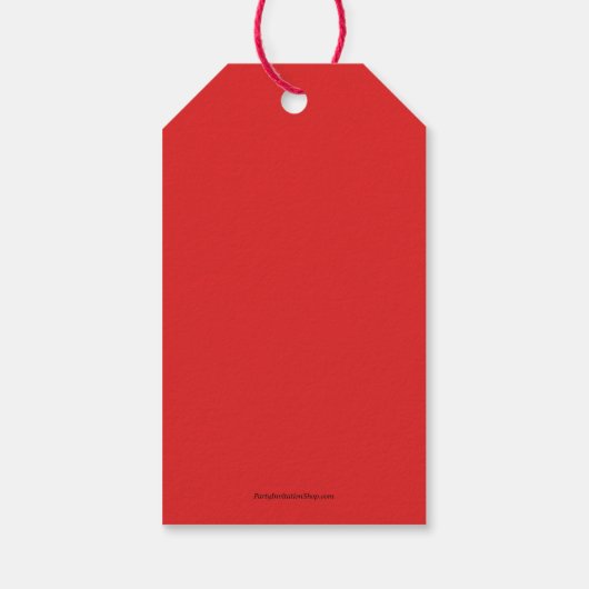 Frohe Weihnachten Elf Geschenkanhänger (Rückseite)