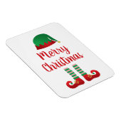 Frohe Weihnachten Elf Hat Red Green Magnet (Rechte Seite)