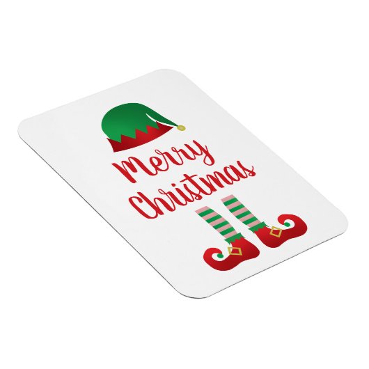 Frohe Weihnachten Elf Hat Red Green Magnet (Rechte Seite)