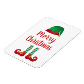 Frohe Weihnachten Elf Hat Red Green Magnet (Linke Seite)