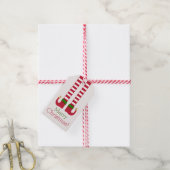 Frohe Weihnachten - Elf Legs Personalisiert Geschenkanhänger (Mit Garn)