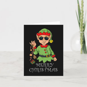 Frohe Weihnachten Elf Spaß Familie Weihnachten Karte
