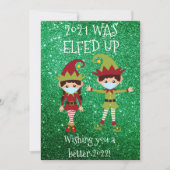 Frohe Weihnachten Elfed up Face Mask 2021 Glitzer (Vorderseite)