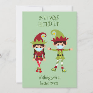 Frohe Weihnachten Elfed Up Lustige Gesichtsmaske 2