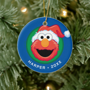 Frohe Weihnachten Elmo Keramik Ornament