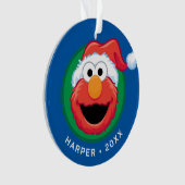 Frohe Weihnachten Elmo Ornament (Vorderseite)