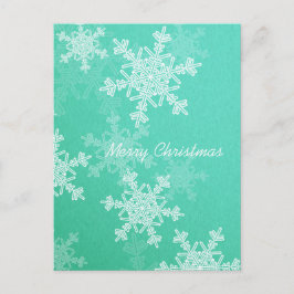 Frohe Weihnachten Emerald White Snowflake Minimali