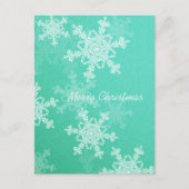 Frohe Weihnachten Emerald White Snowflake Minimali (Vorderseite)