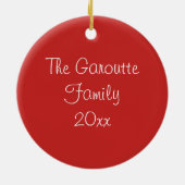 Frohe Weihnachten Emoji Wreath Keramikornament (Hinten)