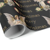 Frohe Weihnachten Engel Holiday Religiöse Wrapping Geschenkpapier (Rolleneckpunkt)
