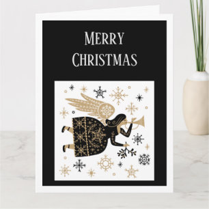 Frohe Weihnachten Engel Sterne Kunst Karte