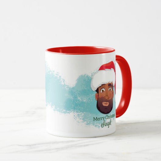 Frohe Weihnachten, Engels-Tasse Tasse (VorderseiteRechts)