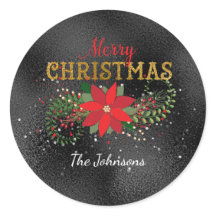 Frohe Weihnachten Englisch Black Gold Glass