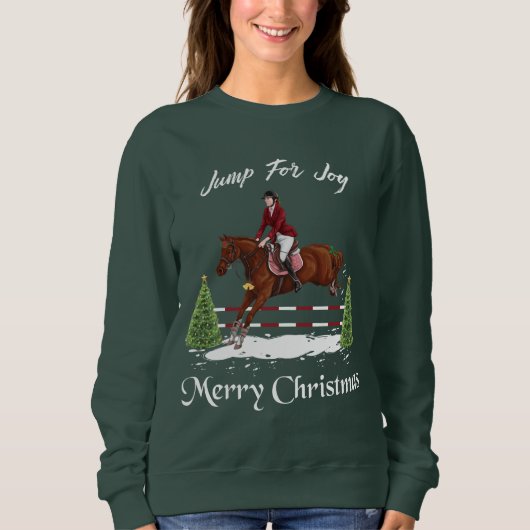Frohe Weihnachten, englisches springendes Sweatshirt (Vorderseite)