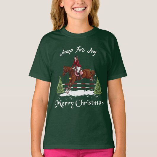 Frohe Weihnachten, englisches springendes T-Shirt (Vorderseite)